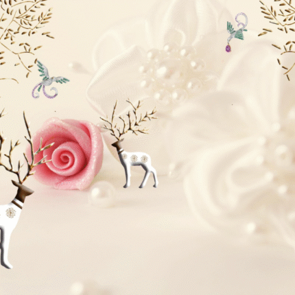 DSS Print  Fantasy Deer Bloom Pattern Self Adhesive Wall Grain Textured Wallpaper (41cm x 244cm, Multicolor)